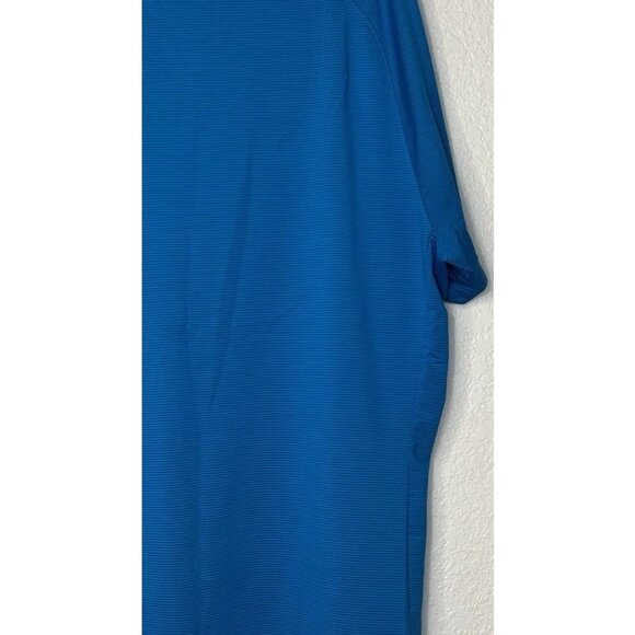 Adidas Prime blue Polo Shirt Ribbed Men’s Sz XL Aqua Blue - Picture 9 of 13